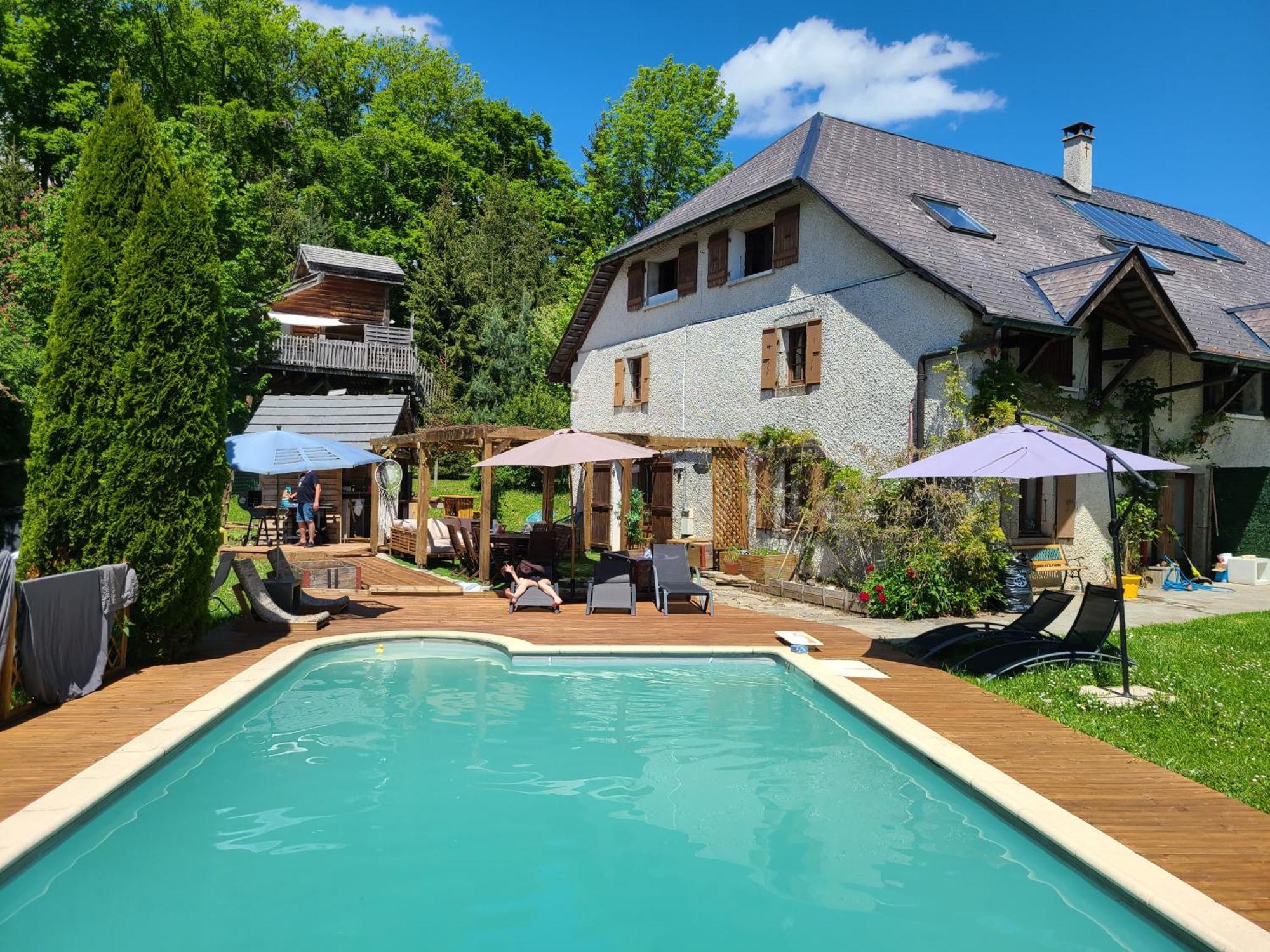 L'Oree Des Bornes-Appartement Avec Piscine Évires Buitenkant foto